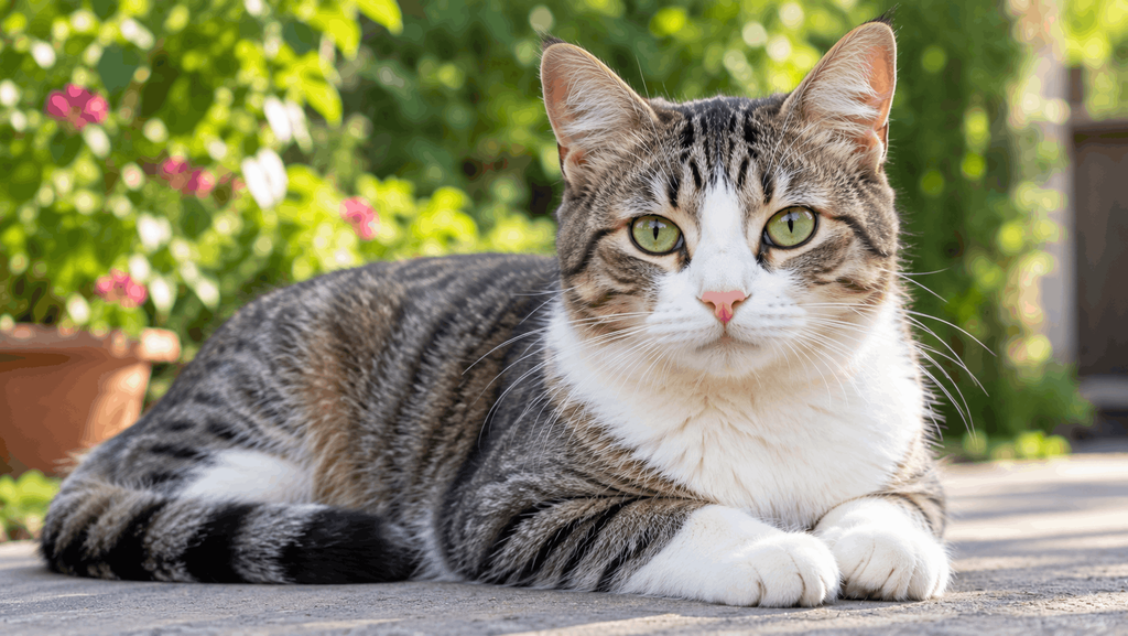 Cat with unusual facial features