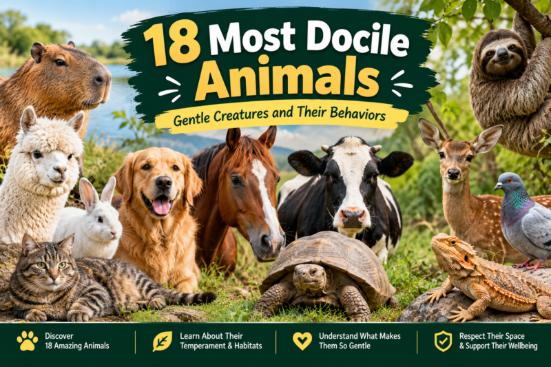18 Most Docile Animals in the World: Gentle Creatures and Their Behaviors