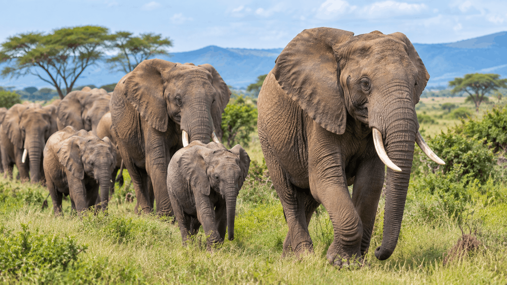 Elephant with unusual physical traits