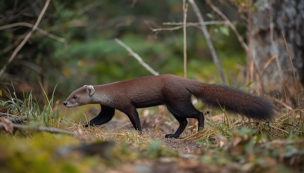 Fisher in a North American woodland