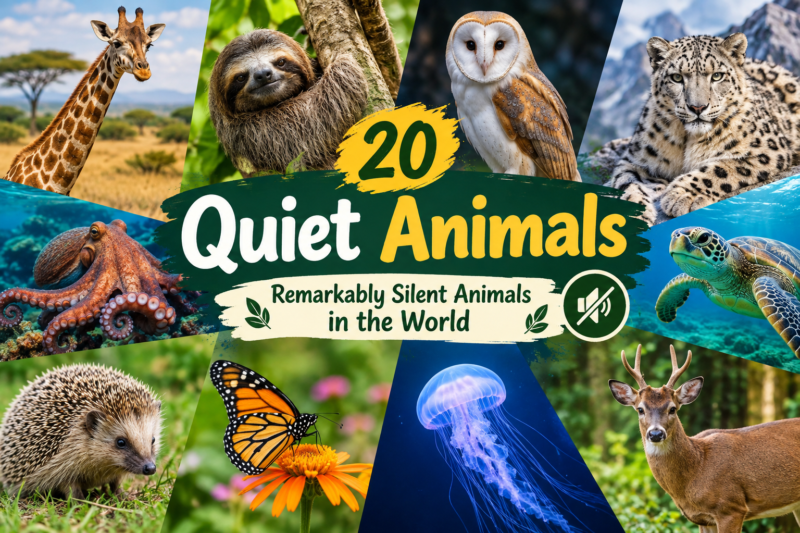 Quiet Animals: 20 Remarkably Silent Animals in the World