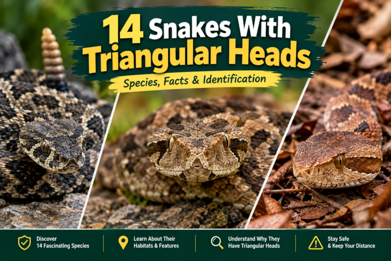 14 Snakes With Triangular Heads: Identification, Facts, and Pictures
