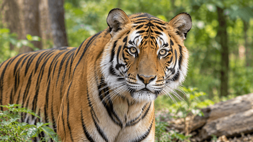 Tiger with unusual physical characteristics