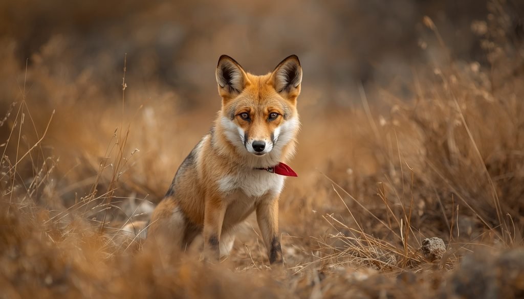 Fox-like domestic dog with pointed ears