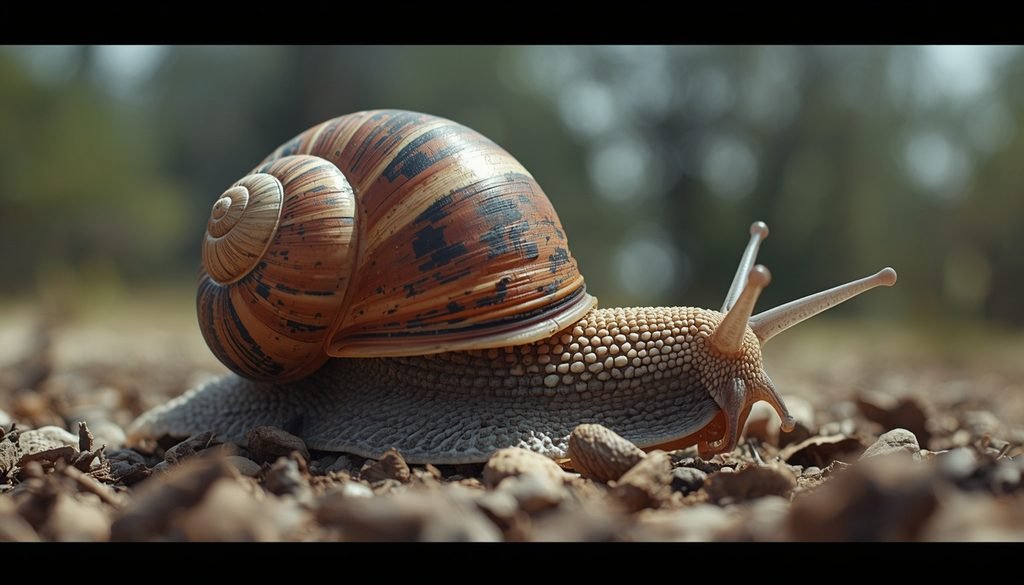 Giant African snail, an animal without conventional hearing