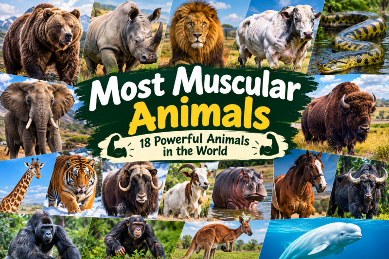 Most Muscular Animals: 18 Powerful Animals in the World