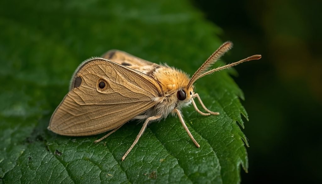 Silk moth using sensitive antennae to detect pheromones