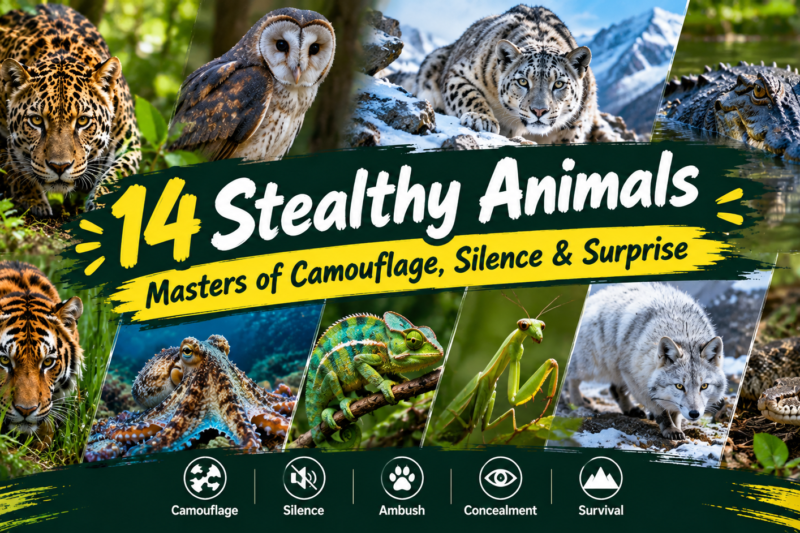 14 Stealthy Animals: Masters of Camouflage, Silence & Surprise