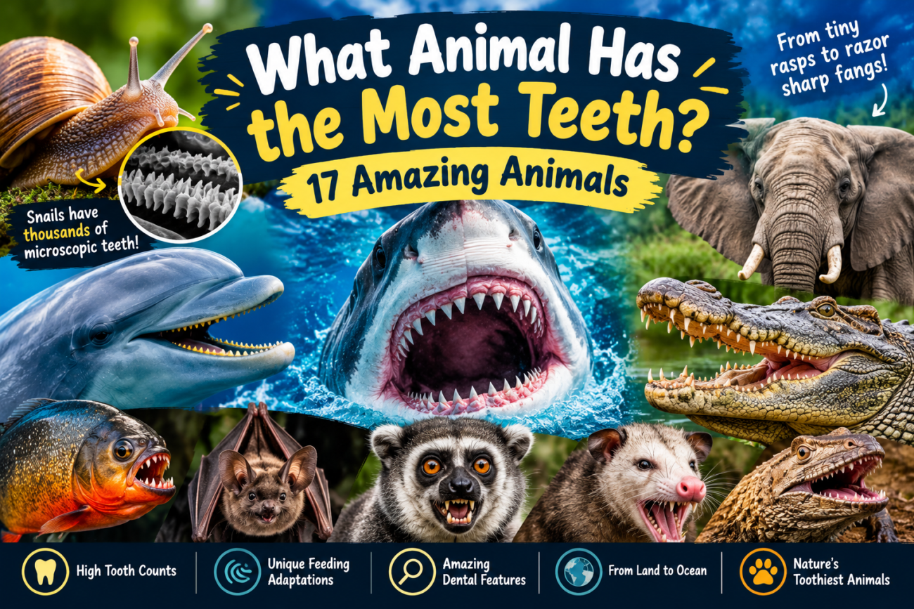 what animal has the most teeth