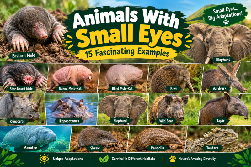 Animals With Small Eyes: 15 Fascinating Animals and Their Unique Adaptations