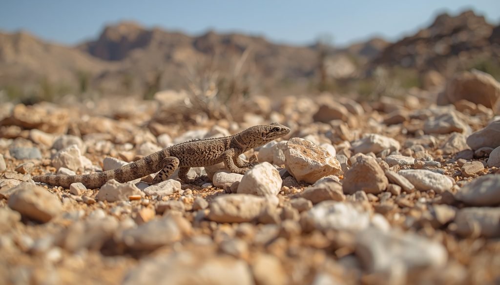 Gila monster moving across rocky desert terrain in its natural habitat.