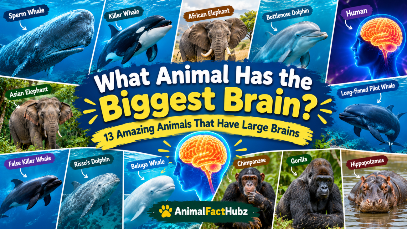 what animal has the biggest brain