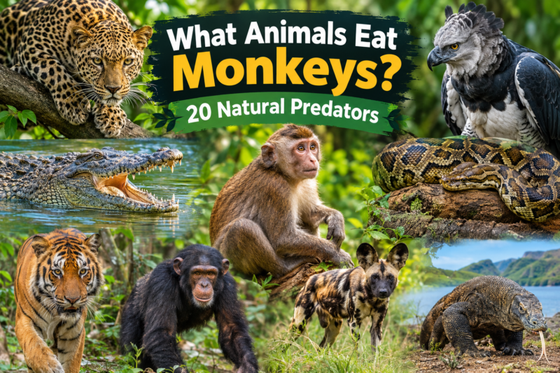 What Animals Eat Monkeys? Top 20 Natural Predators of Monkeys